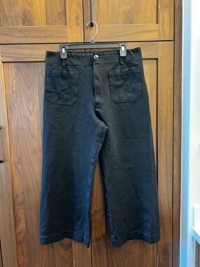 Anthropologie Maeve Colette Black Relaxed Wide-leg size 32